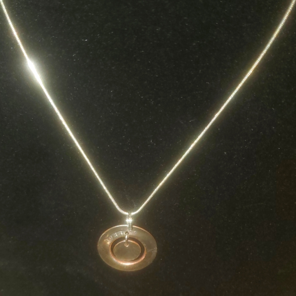 Inside out 1984 pendant with 16+ chain